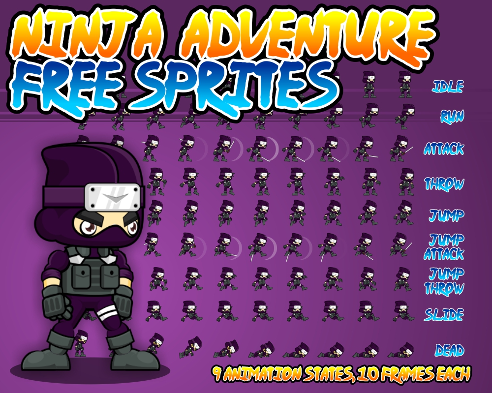 Ninja Adventure - Free Sprite | OpenGameArt.org