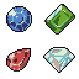 Gem Icons | OpenGameArt.org