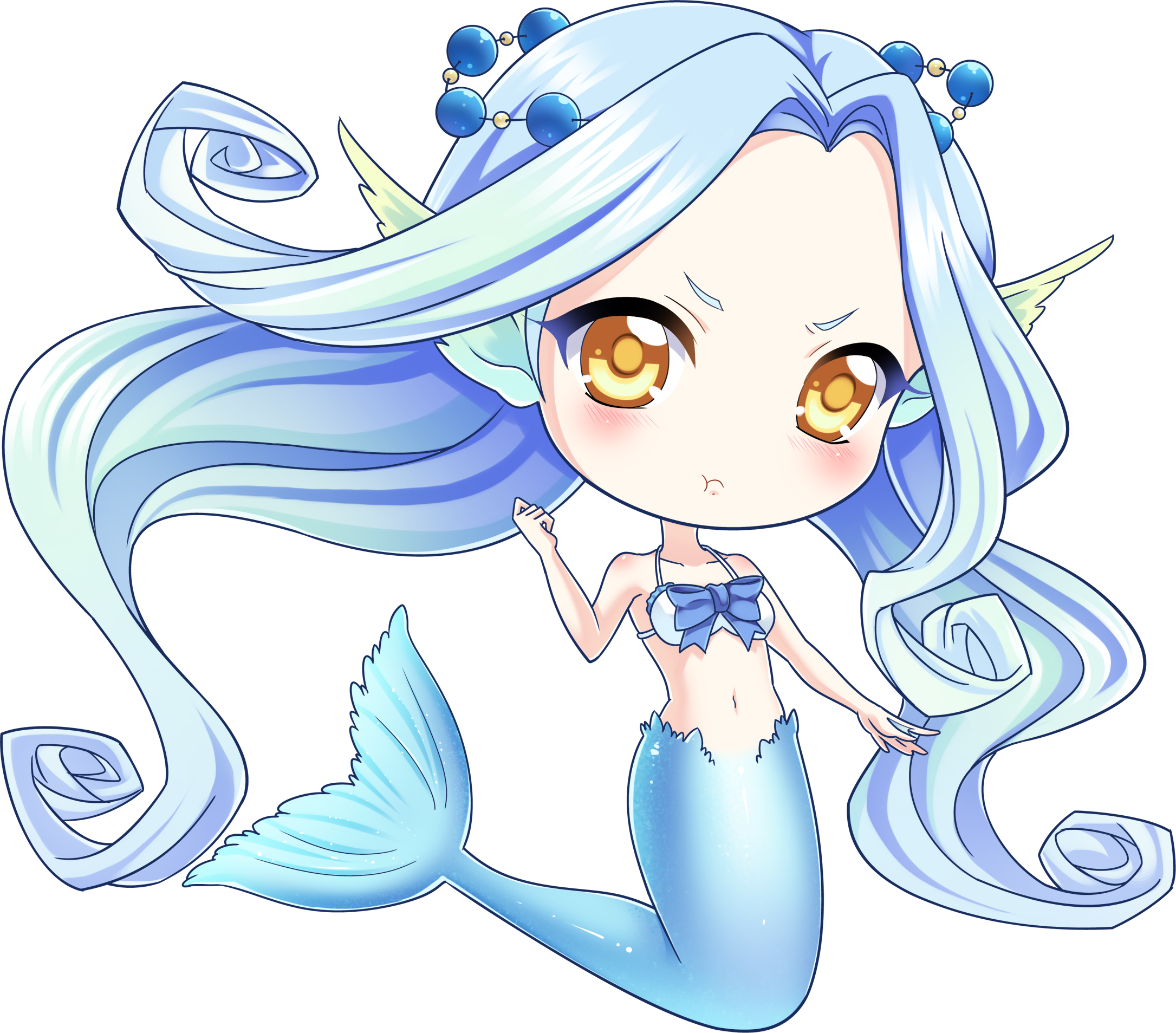 Q-style cartoon mermaid | OpenGameArt.org