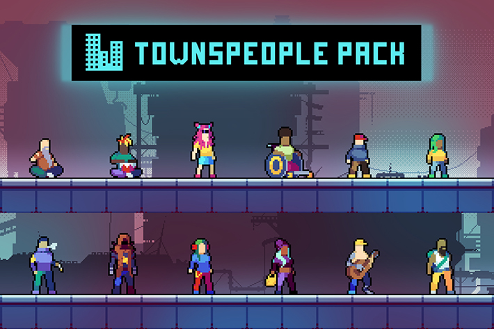 Free 3 Cyberpunk Characters Pixel Art 