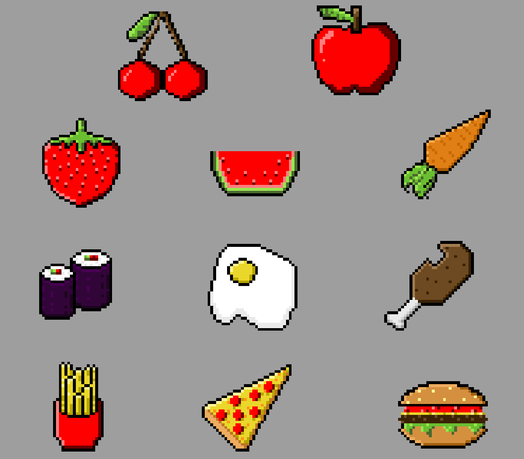 32x32 Food Set Opengameart Org