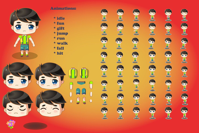 2D Game Chibi Boy Sprite | OpenGameArt.org
