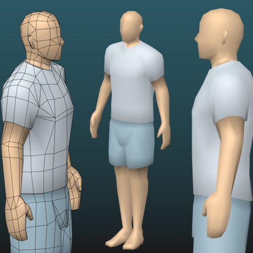 Low-poly human [Blender] | OpenGameArt.org