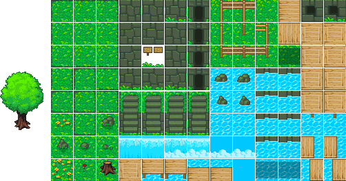 32X32 tile pixel art tilesheet