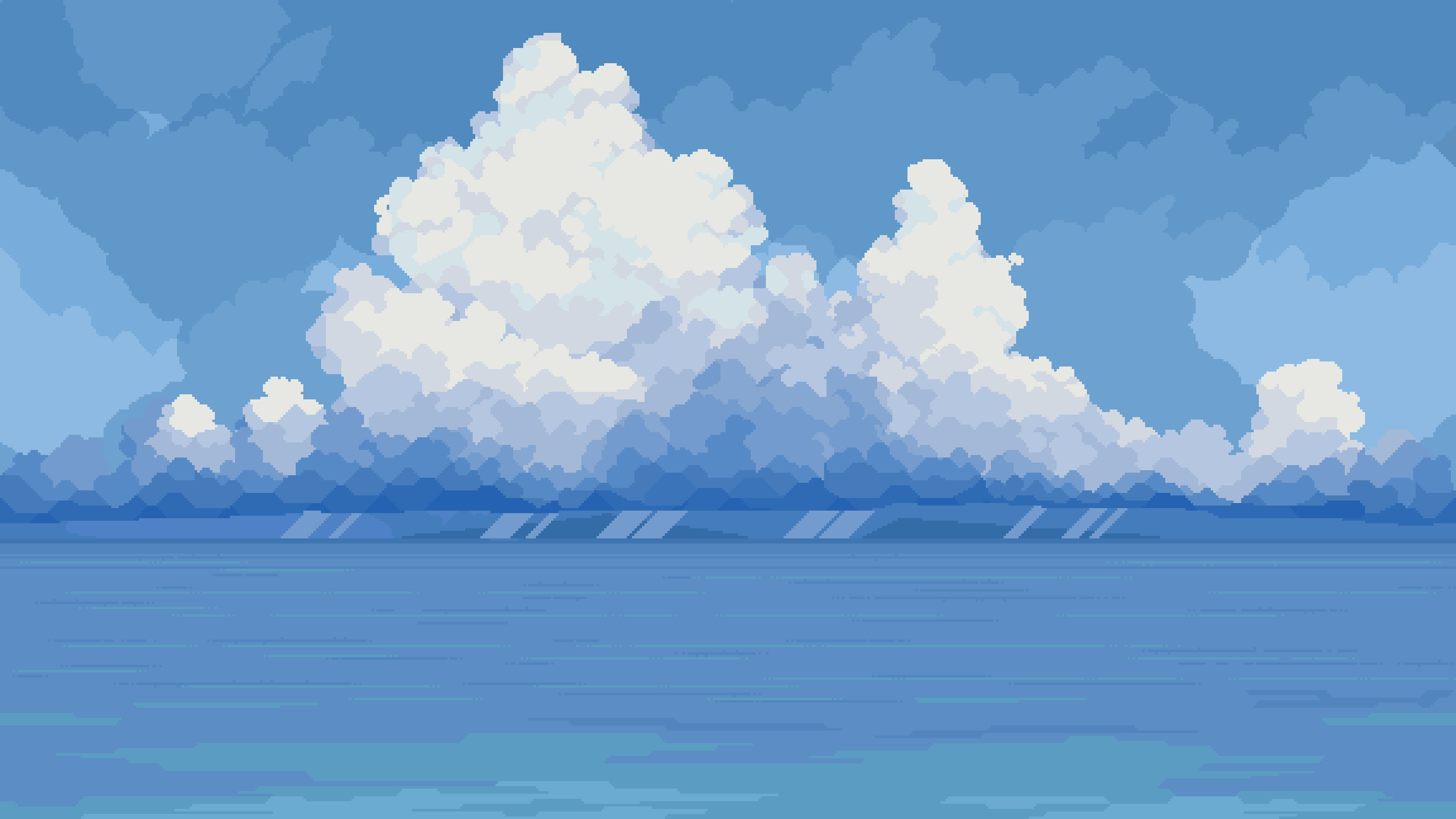 pixel art sky background