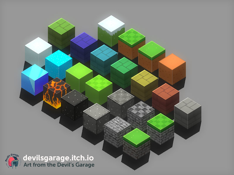 Free Low Poly Game Asset - 3D Blocks | OpenGameArt.org