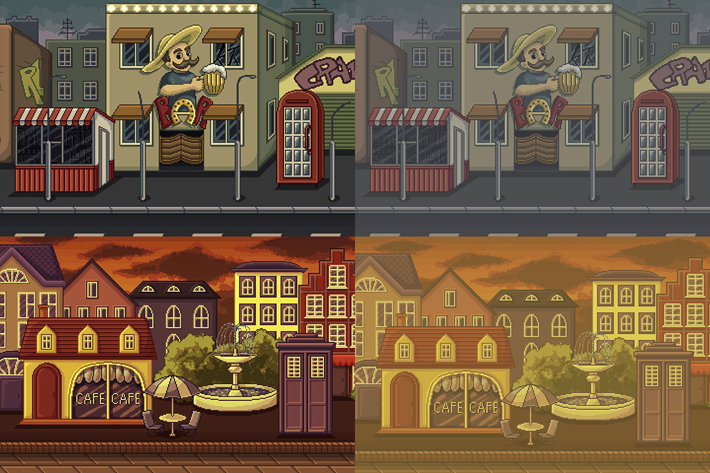Pixel Art Street Backgrounds