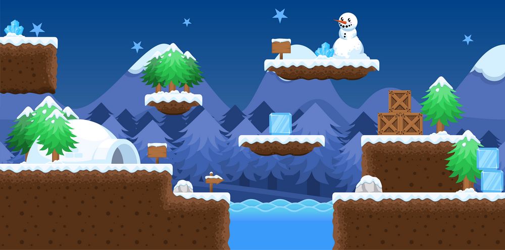Download Winter Platformer Game Tileset | OpenGameArt.org