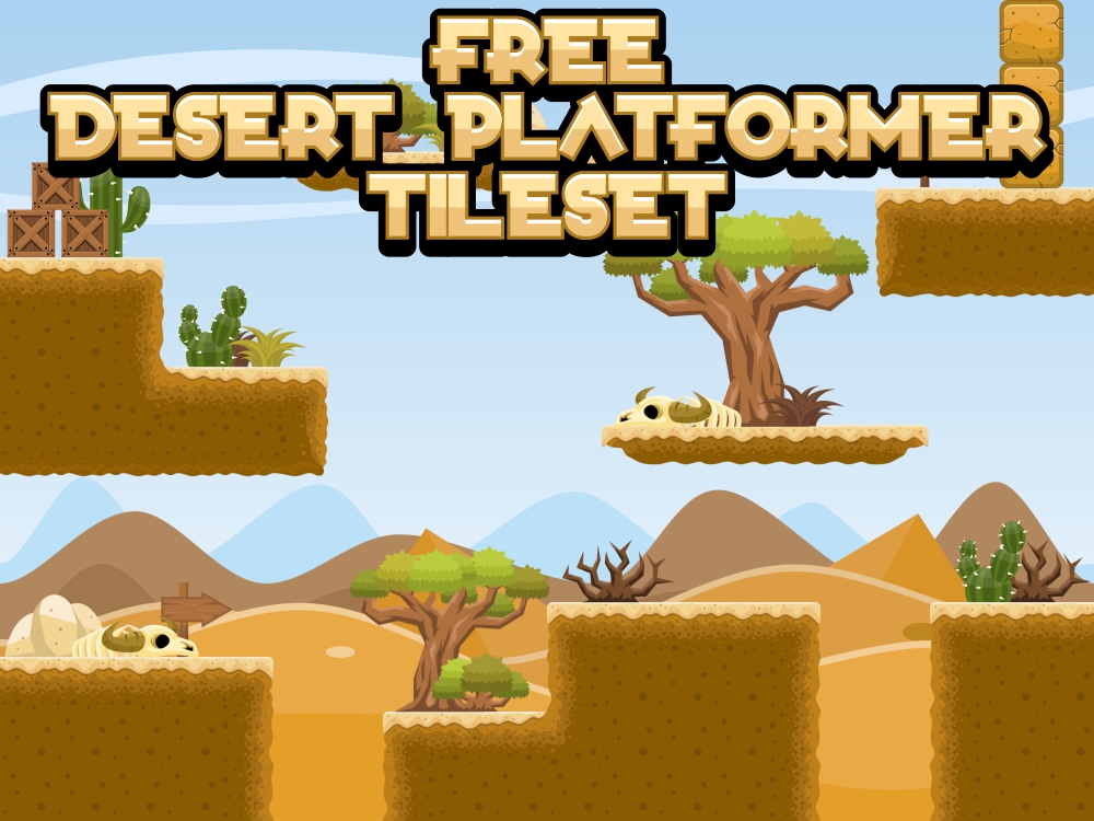 Free Desert Platformer Tileset OpenGameArt org