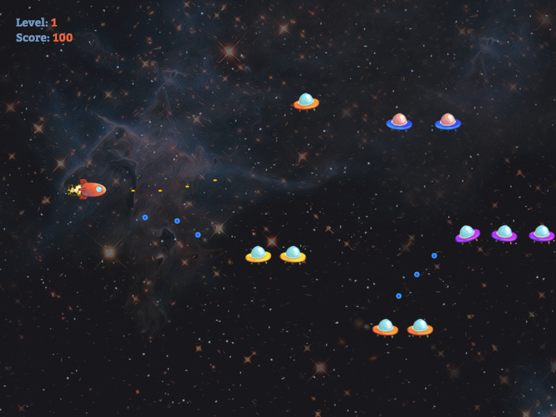 Simple Shoot-'em-Up Sprites: Spaceship, Starscape, UFO 