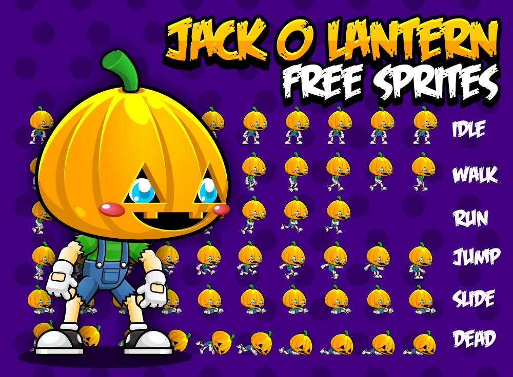 Jack o' Lantern - Free Sprite | OpenGameArt.org