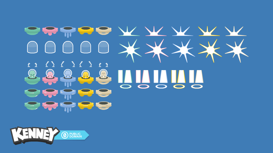 Free 2D UFO Sprites - Royalty Free 2D Game assets