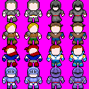 NEWBIE] [OC] [CC] Sprite Sheet of All 32 NFL Teams in Uniform : r/PixelArt