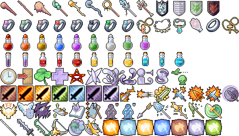 98 Pixel Art RPG Icons | OpenGameArt.org