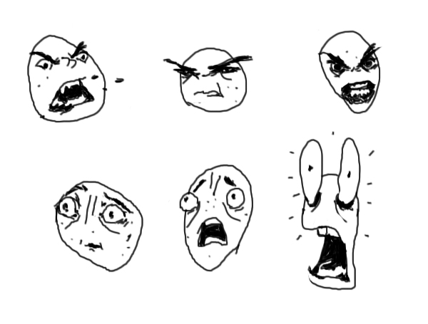 Angry and Scared Faces