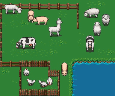 Top Down Farmlands Tileset Pixel Art Download 