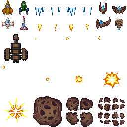 Asteroids Game sprites atlas | OpenGameArt.org