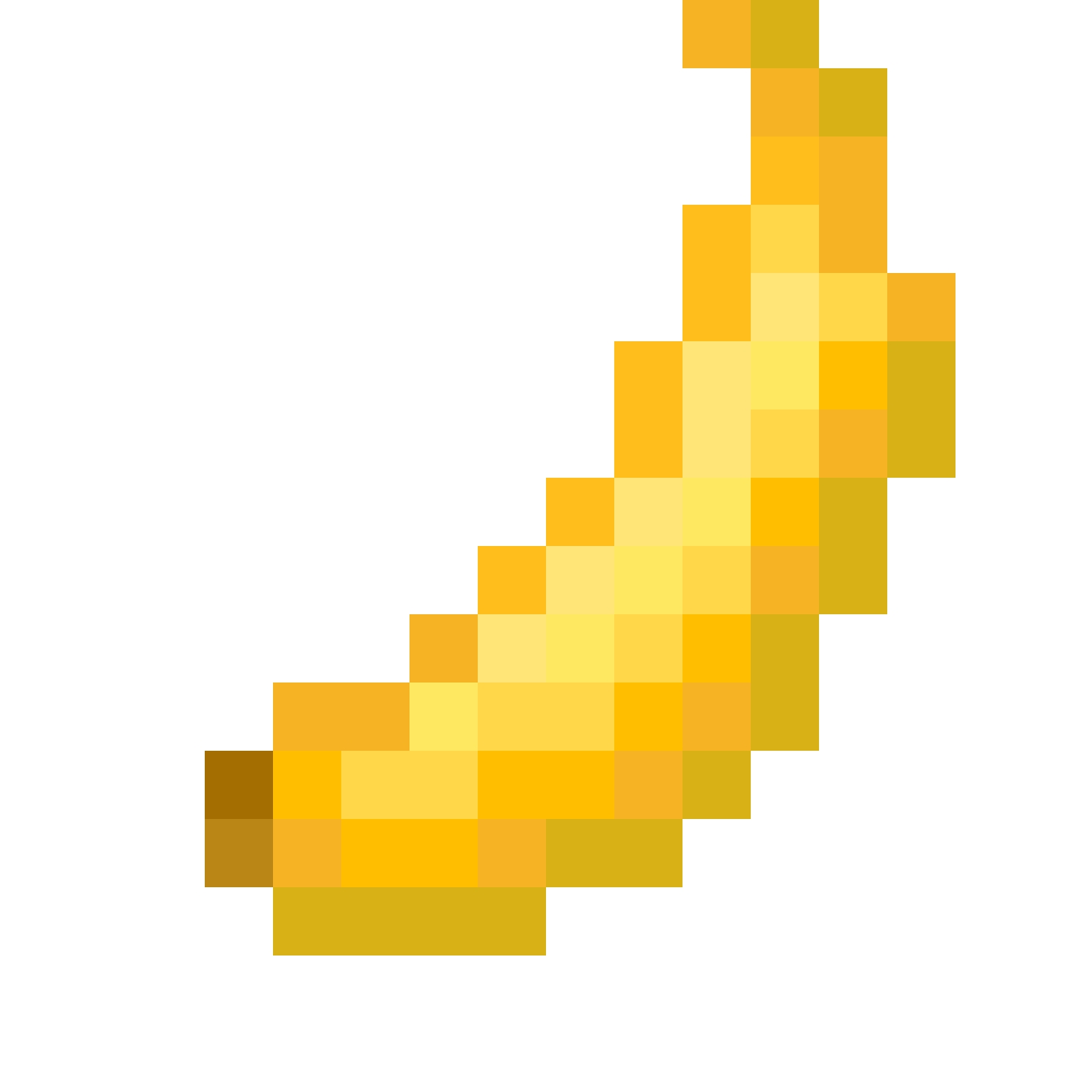 minecraft banana pixel art