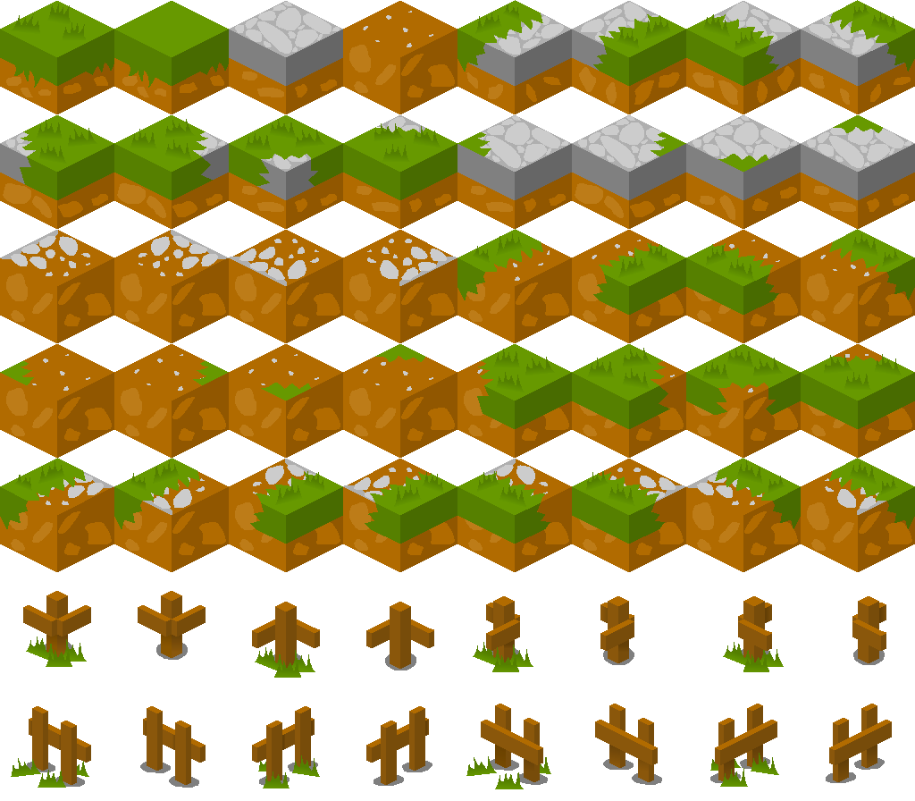 basic isometric tiles 128x128 | OpenGameArt.org