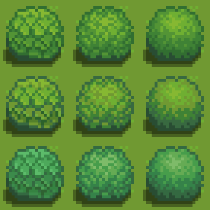 Pixel Art Top Down Bushes Pack | OpenGameArt.org