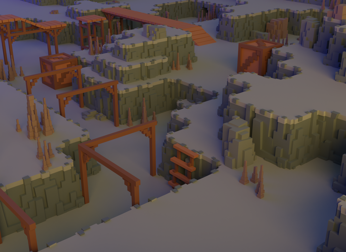 Voxel Low Poly Hybrid Cave Pack