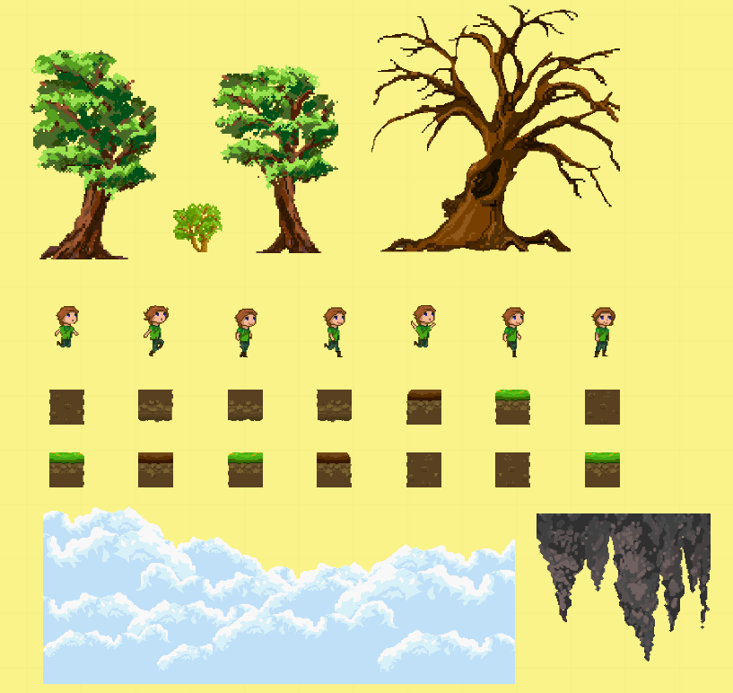 Create pixel art images or assets by Omomono