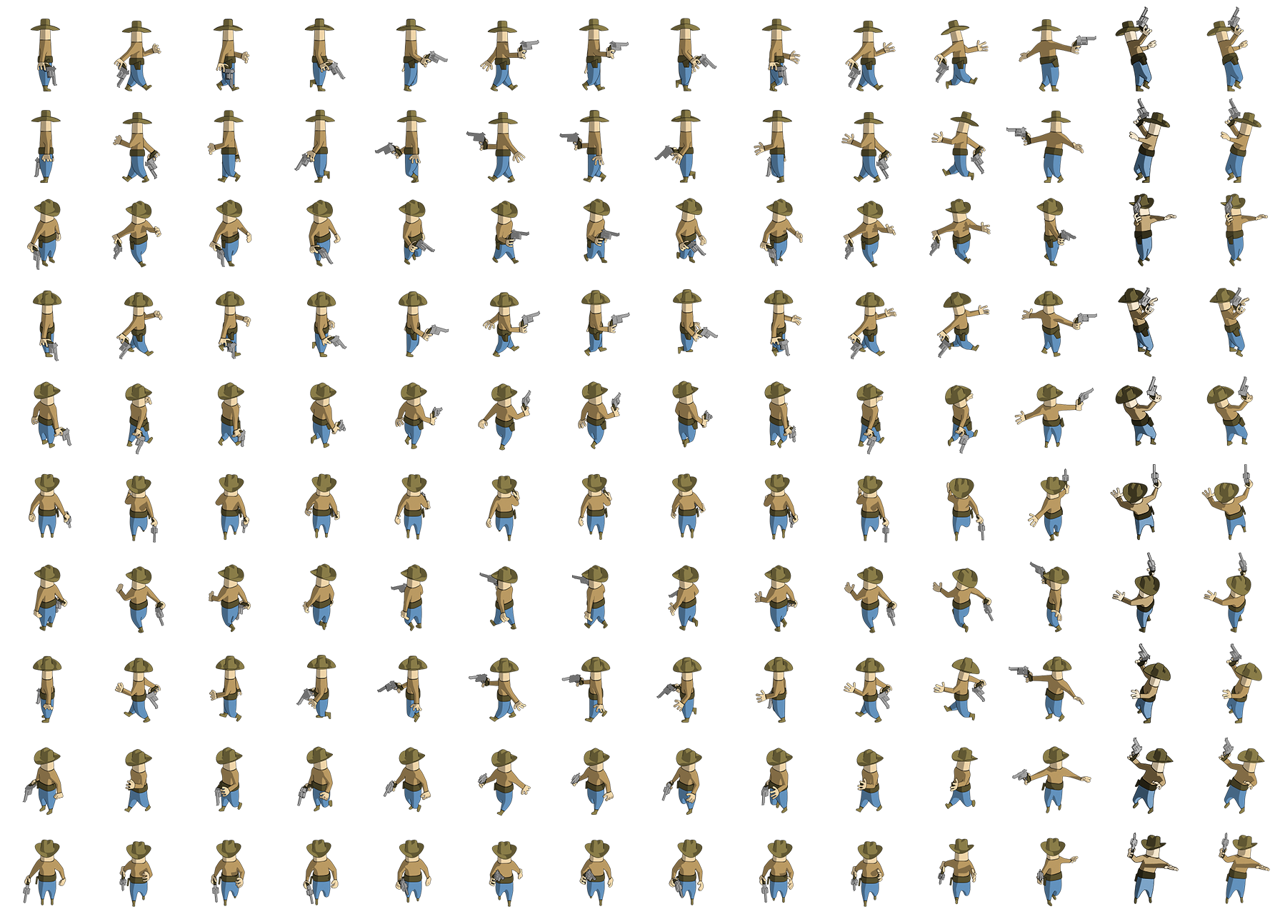 Cowboy Platform and Isometric Sprite Sheet | OpenGameArt.org