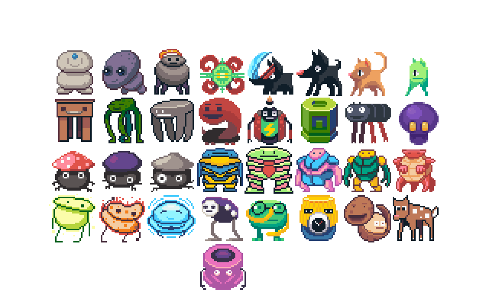 OC] Some more 32x32 characters : PixelArt