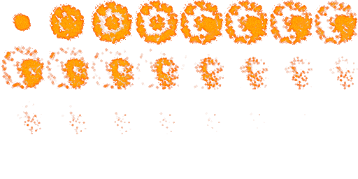 Pixel Explosion (12 Frames) | OpenGameArt.org