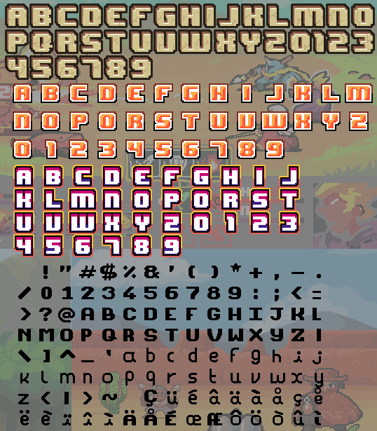 Superpowers assets bitmap fonts | OpenGameArt.org