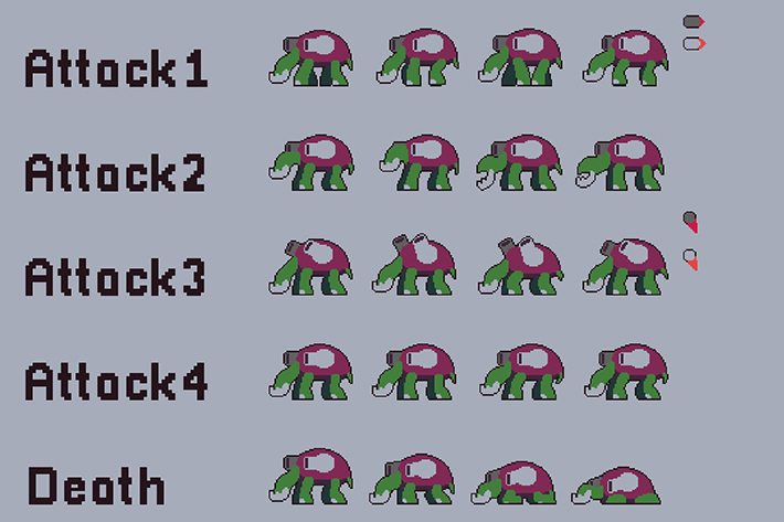 Desert Bosses Pixel Art Sprite Sheet Pack 