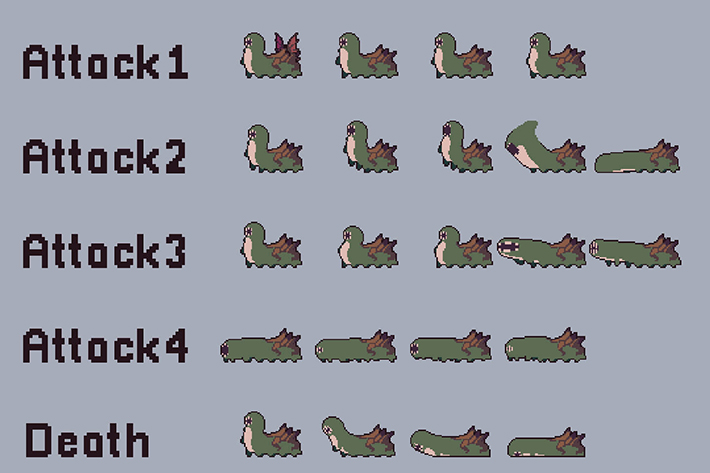 Desert Bosses Pixel Art Sprite Sheet Pack 