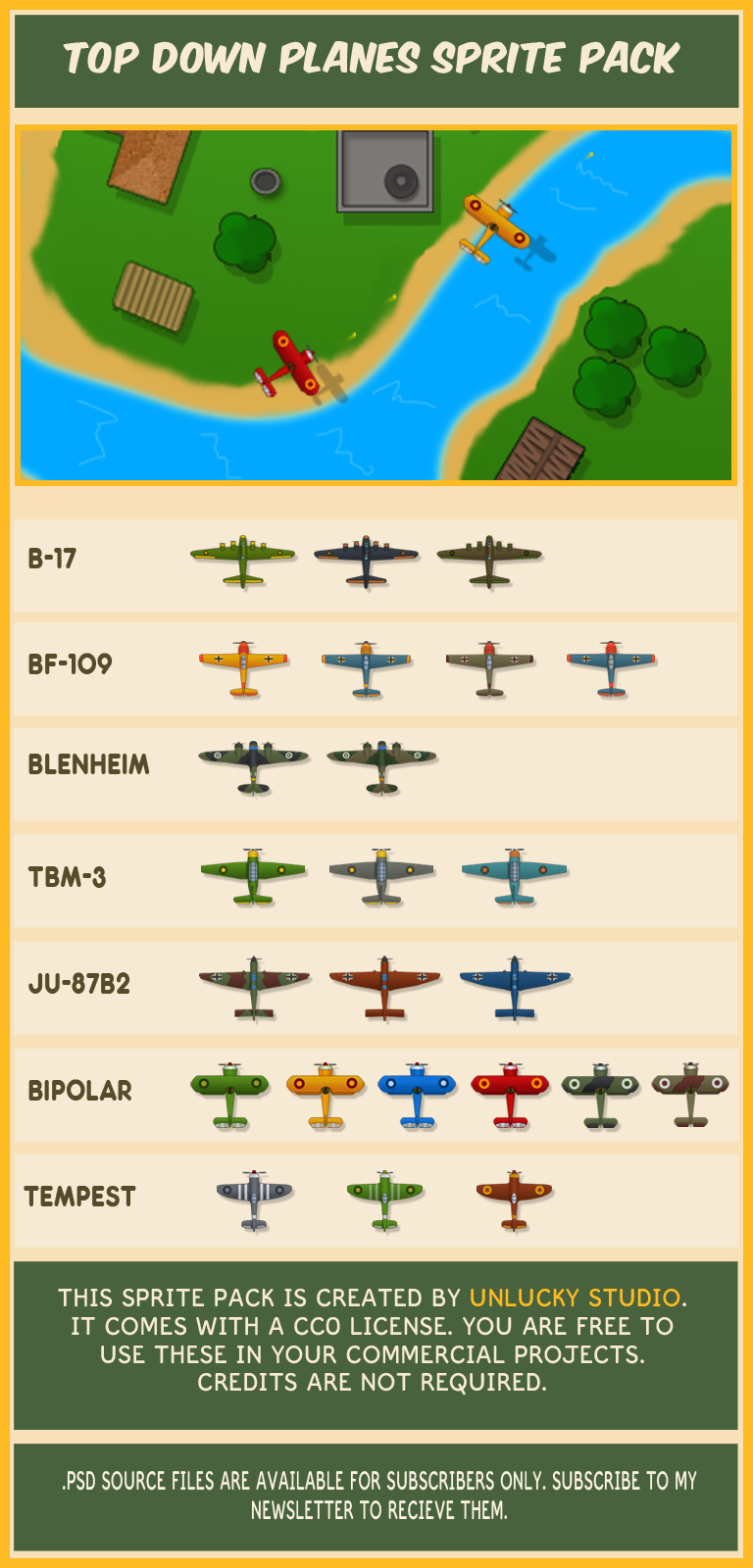 Top Down Planes Sprites Pack | OpenGameArt.org