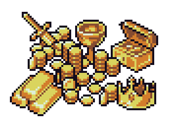 gold ingot pixel art template