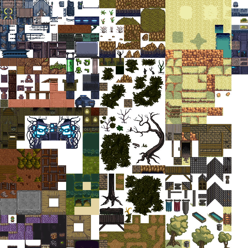 Free Industrial Zone Tileset by Free Game Assets (GUI, Sprite