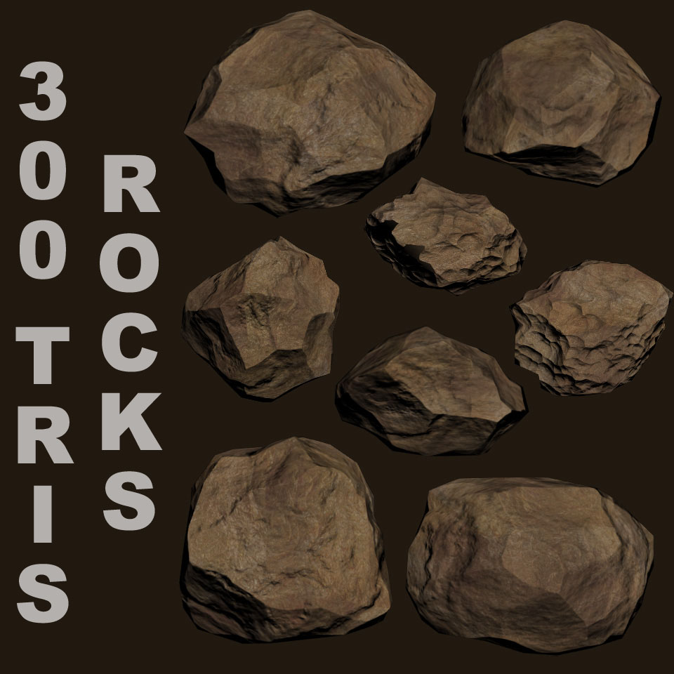  low  poly  rocks  OpenGameArt org