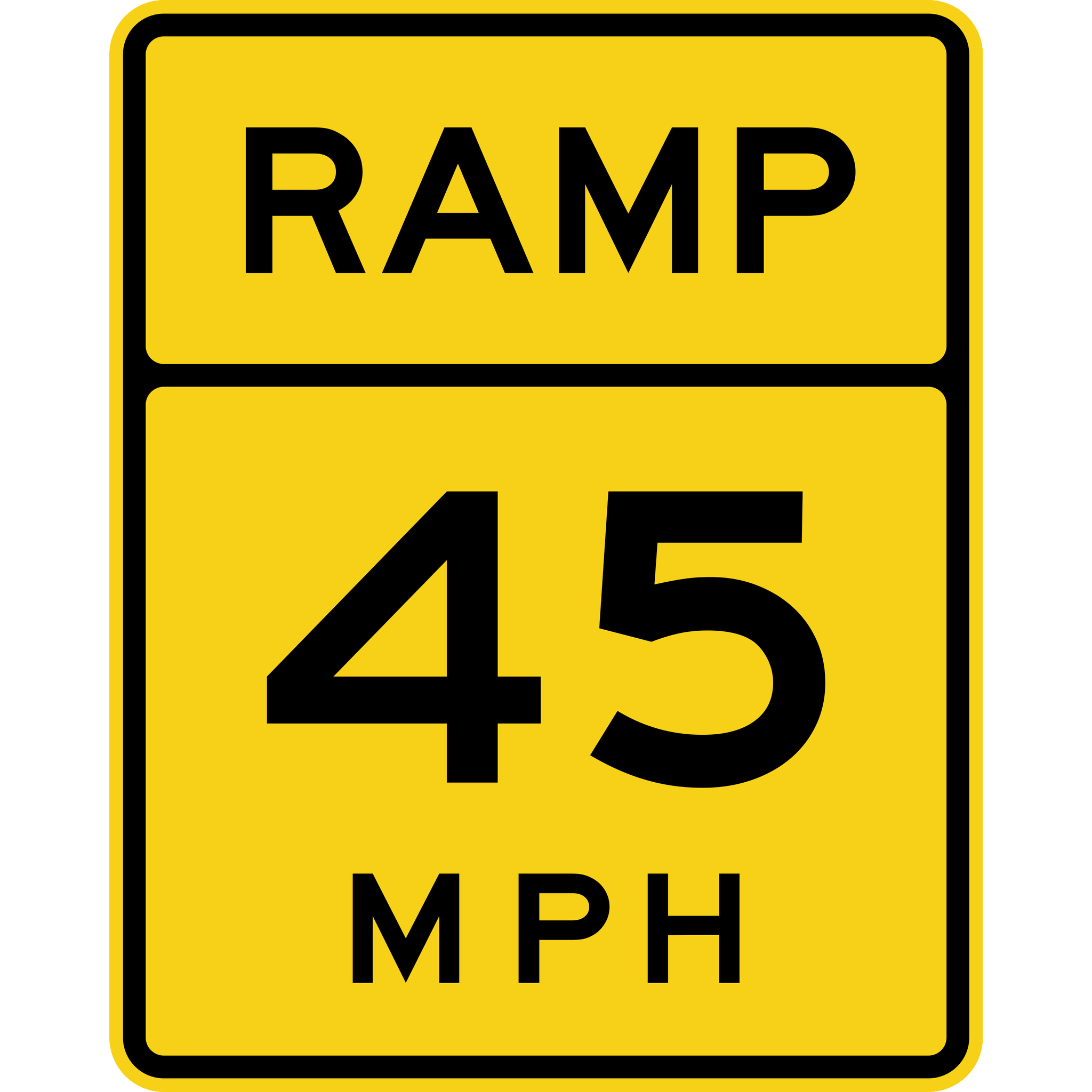 Road Sign Pack (2K PNG) - Advisory_Ramp_Speed_English_45.png ...