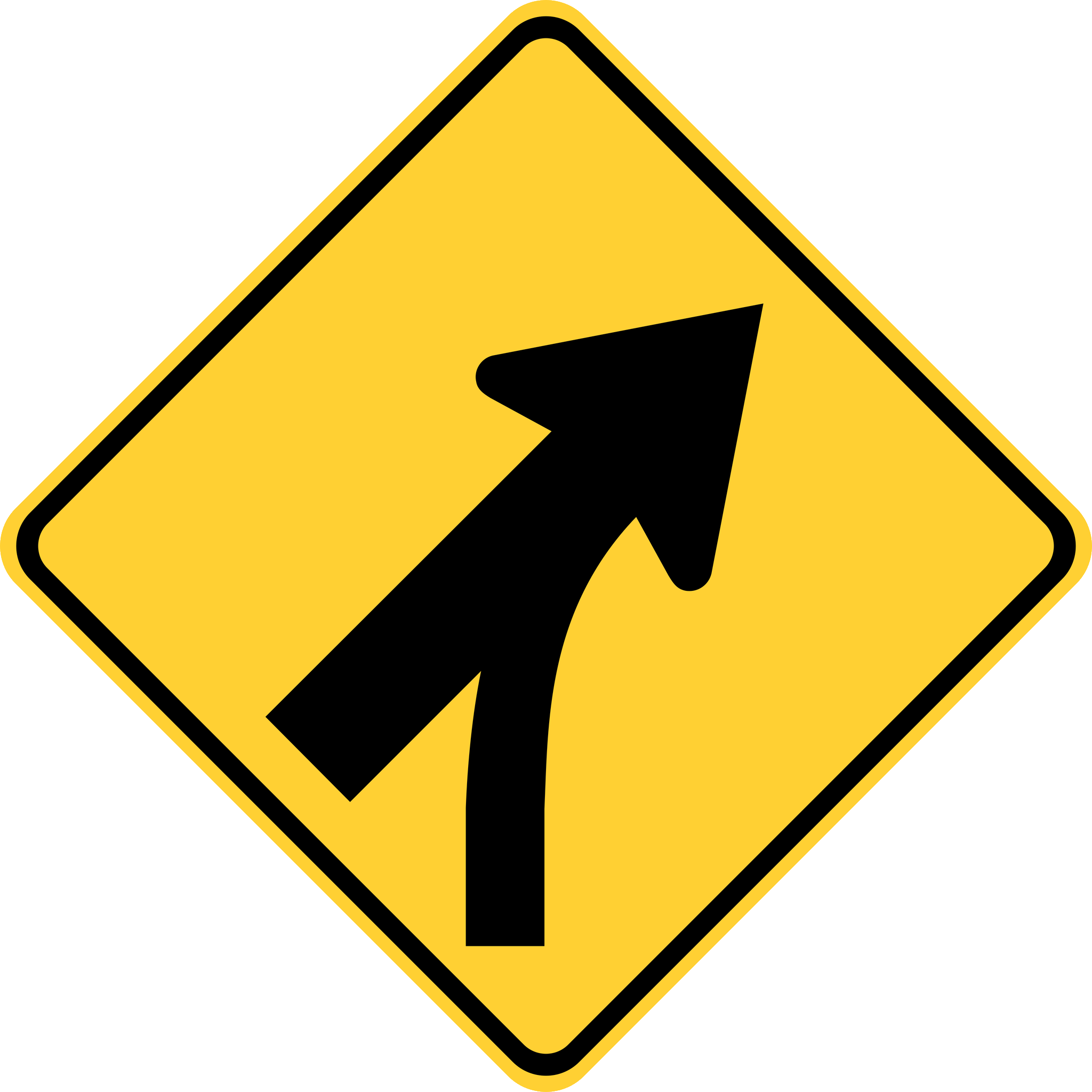 Road Sign Pack (2K PNG) - W4-5R.png | OpenGameArt.org