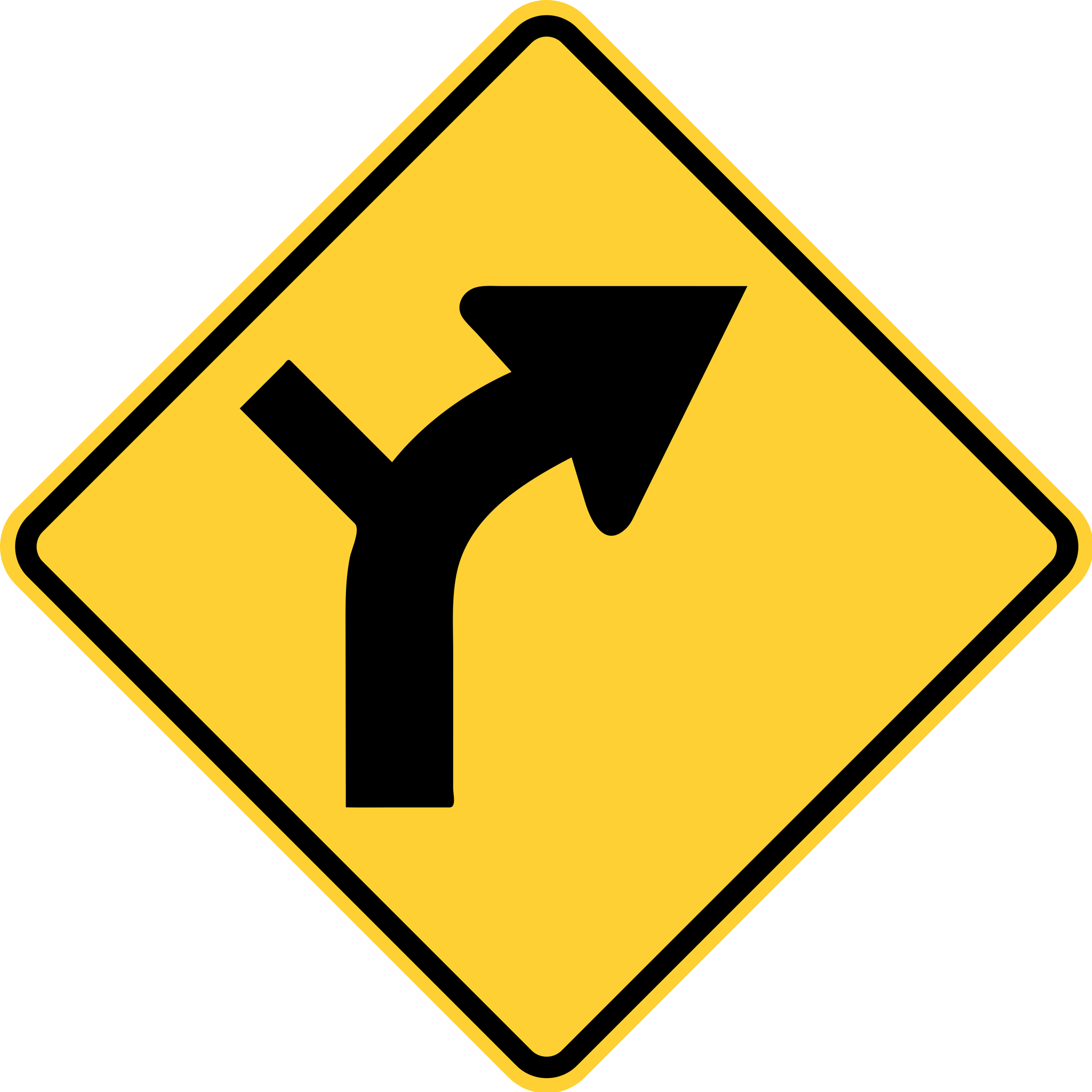 Road Sign Pack (2K PNG) - W1-10R.png | OpenGameArt.org