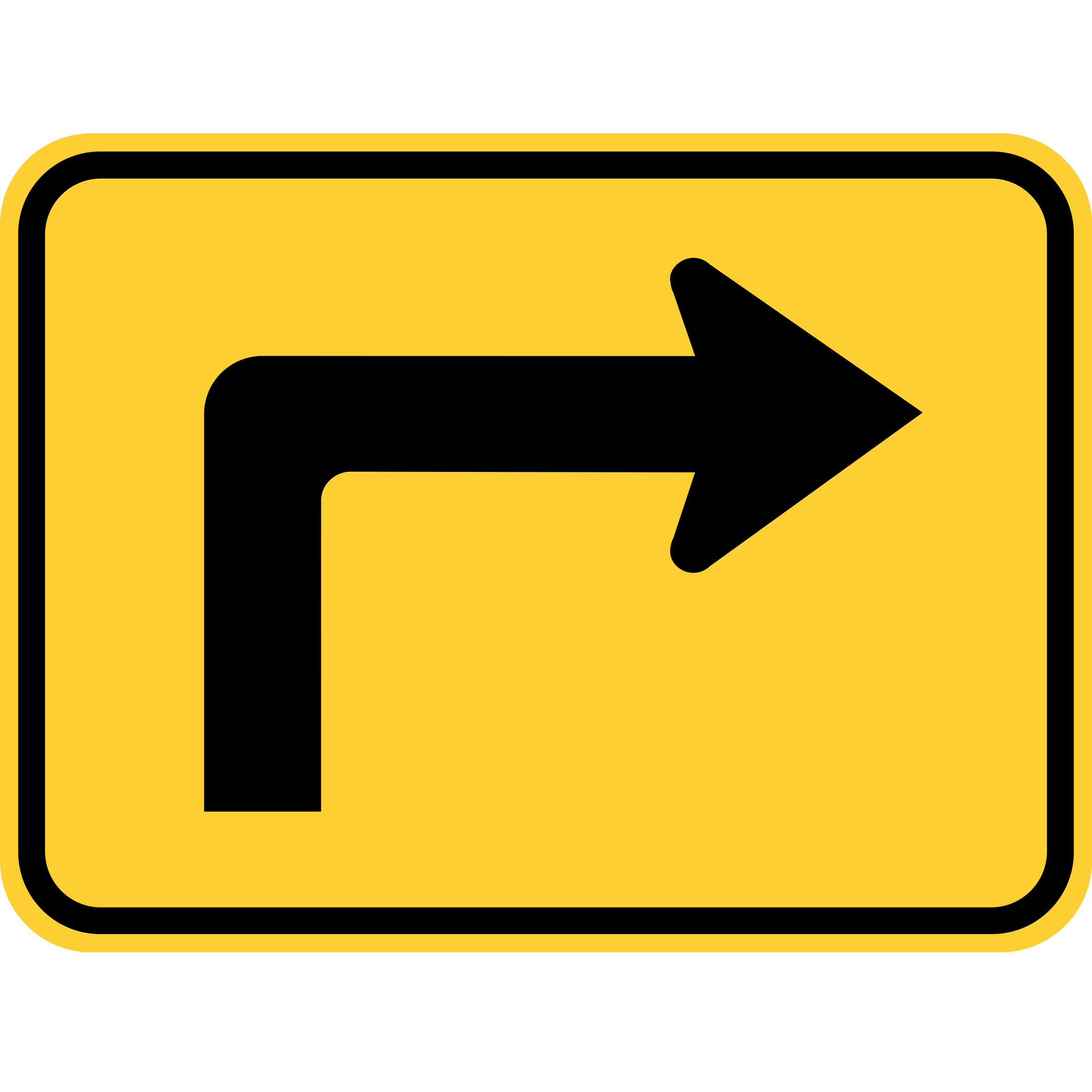 Turn right. Знак стрелка. Табличка 