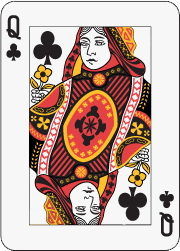 Vintage Playing Cards - Clubs_Q.png | OpenGameArt.org