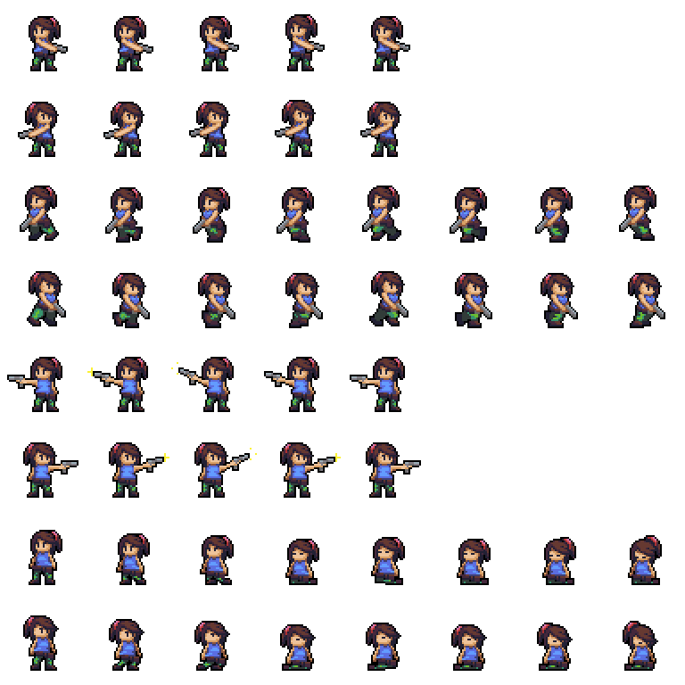 Preview Pixel Art Character Sprite Sheet Png Image Transparent Png Images