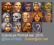 OC][CC] Five color 32x32 character portraits for a game I'm working on. : r/ PixelArt