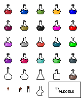 Pixel Art Potion Icon Pack 32x32