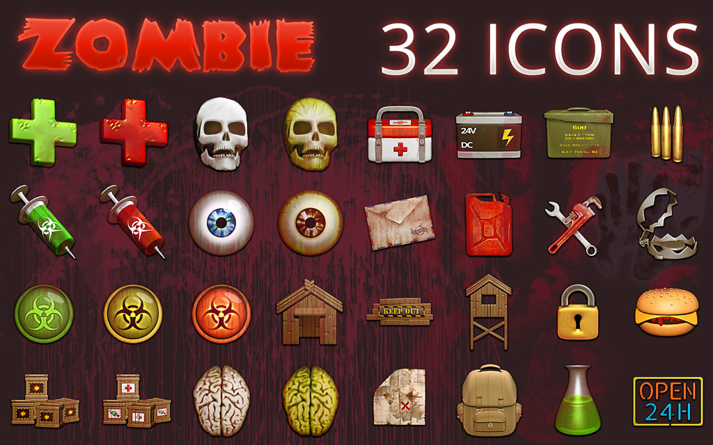 Zombie UI pack | OpenGameArt.org