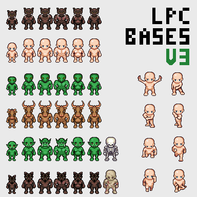 LPC Character Bases | OpenGameArt.org