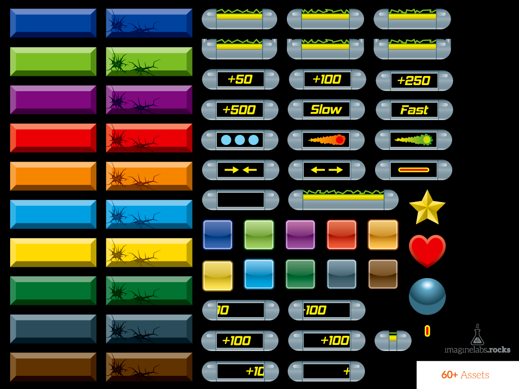 4 breaker pack OpenGameArt.org Tile    (Brick Breakout Free  Breaker) Set