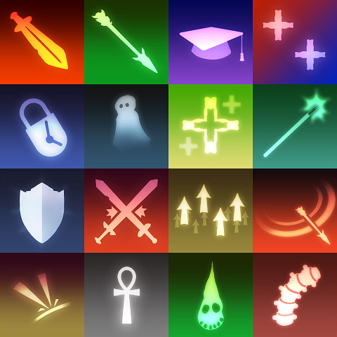 22 skill icons | OpenGameArt.org