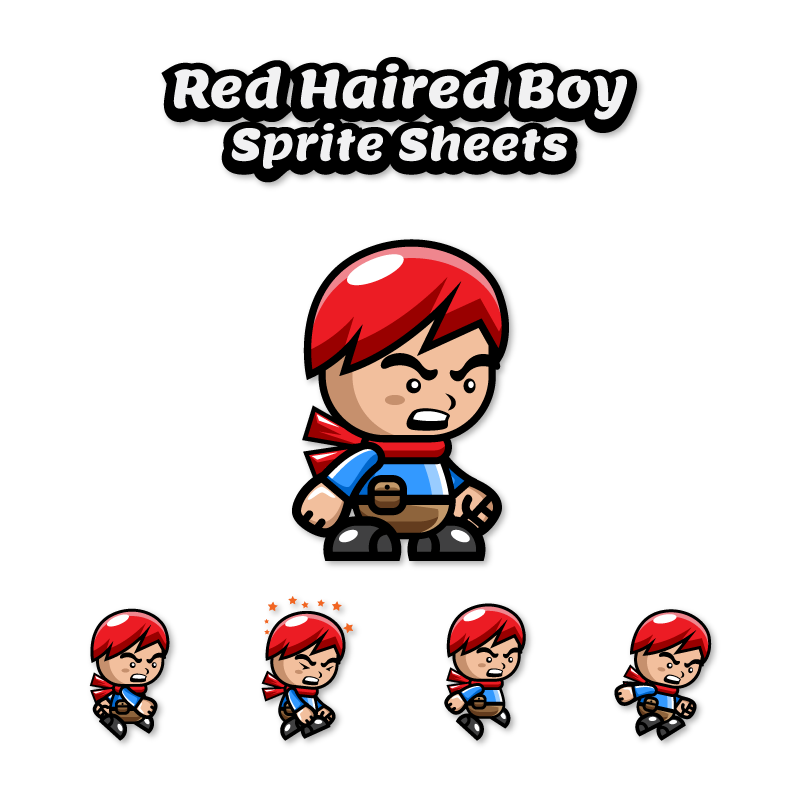 Red Haired Run and Jump Sprite Sheets | OpenGameArt.org