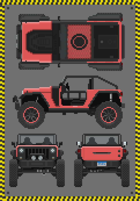 Pixel Art Jeep 
